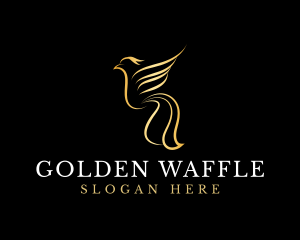 Elegant Golden Bird logo design