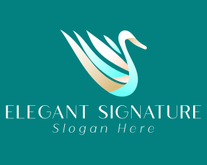 Elegant Gradient Swan logo design