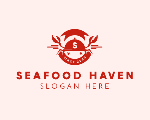 Crab Seafood Restaurant Diner logo design