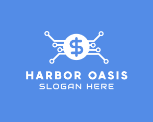 Dollar Currency Technology logo design