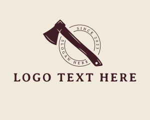 Carpentry Lumberjack Axe Logo