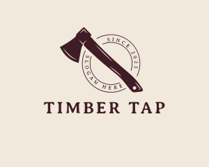 Carpentry Lumberjack Axe logo design