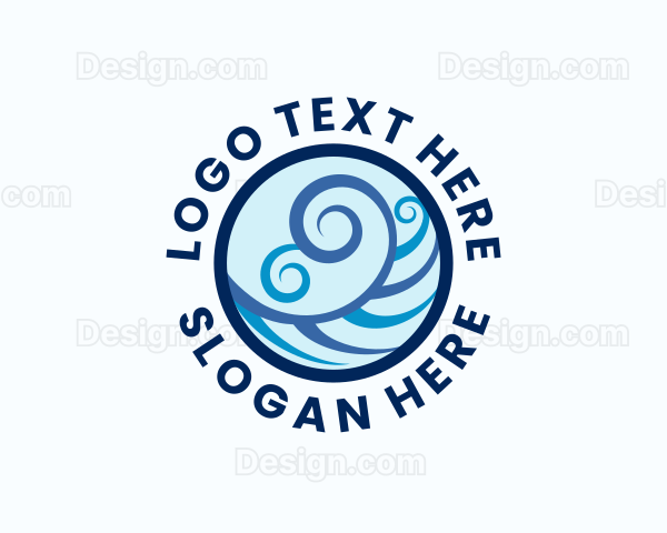 Water Ocean Waves Logo