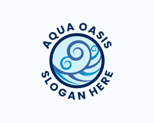 Water Ocean Waves logo design