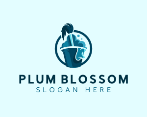 Cleaning Mop Bucket logo design