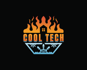 Hot Cooling Ventilation logo design