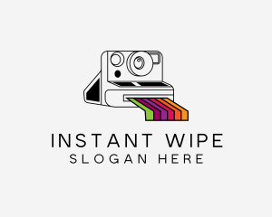 Retro Instant Camera Photograph logo design