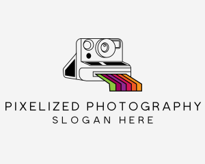 Retro Instant Camera Photograph logo design