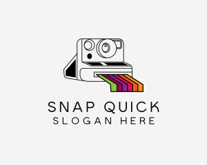 Retro Instant Camera Photograph logo design