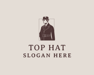 Dapper Gentleman Retro logo design