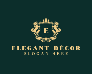 Elegant Horse Crest logo design