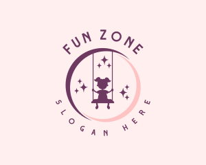 Moon Swing Girl logo design