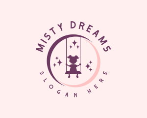 Moon Swing Girl logo design