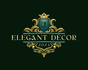 Elegant Crown Crest logo design