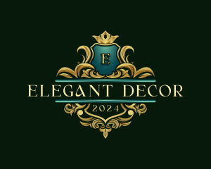 Elegant Crown Crest logo design