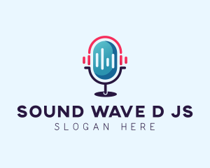 Podcast Audio Microphone logo design