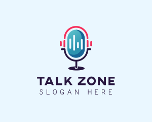 Podcast Audio Microphone logo design