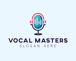 Podcast Audio Microphone logo design