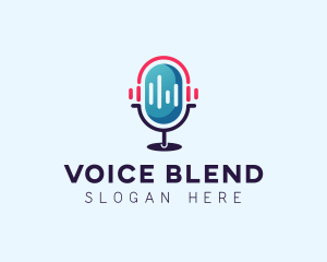 Podcast Audio Microphone logo design