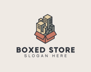 3d Building Box logo design