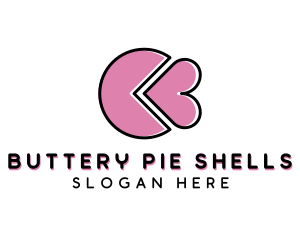 Pastry Heart Slice  logo design