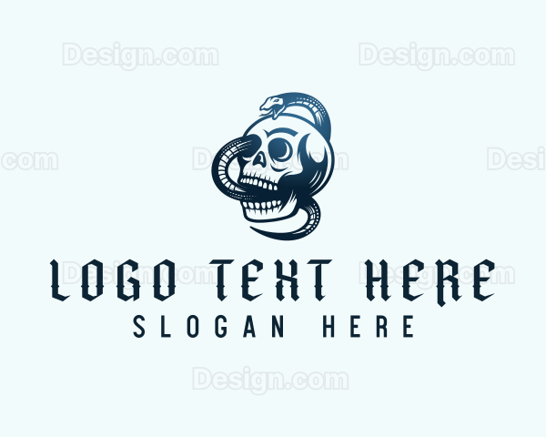 Snake Skeleton Skull Logo