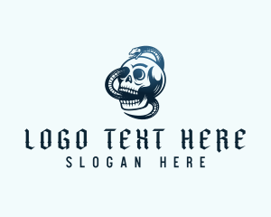 Snake Skeleton Skull logo