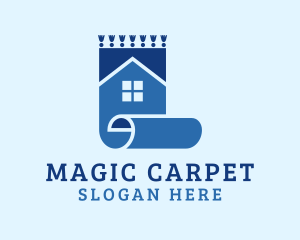 House Carpet Flooring logo design