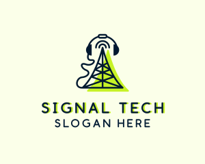 Radio Signal Headset  logo