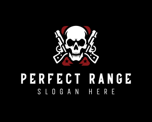 Skull Combat Pistol logo design