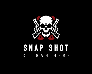 Skull Combat Pistol logo design