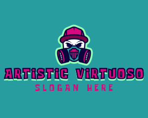 Graffiti Gas Mask logo design