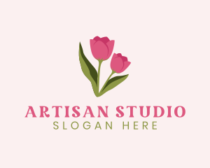 Tulip Flower Plant logo design