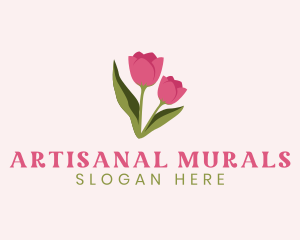 Tulip Flower Plant logo design