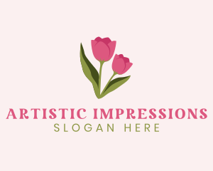 Tulip Flower Plant logo design