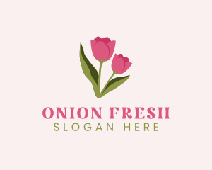 Tulip Flower Plant logo design