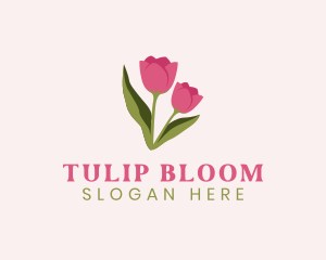 Tulip Flower Plant logo design