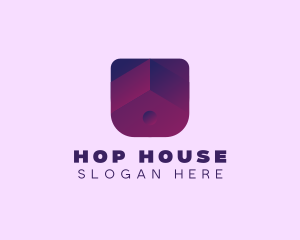 Purple House App  logo design