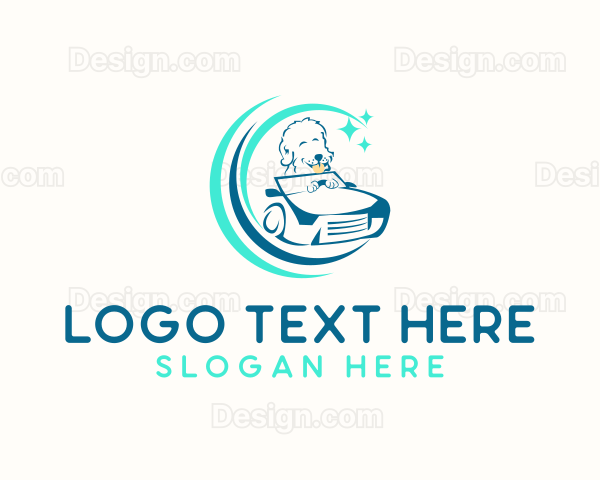 Dog Car Animal Grooming Logo