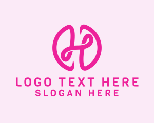 Fashion Loop Letter H Logo