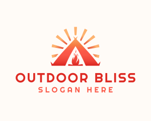 Bonfire Tent Camping logo design