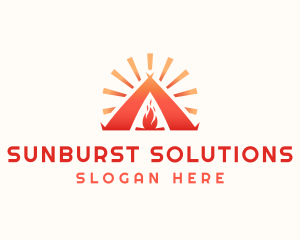 Bonfire Tent Camping logo design