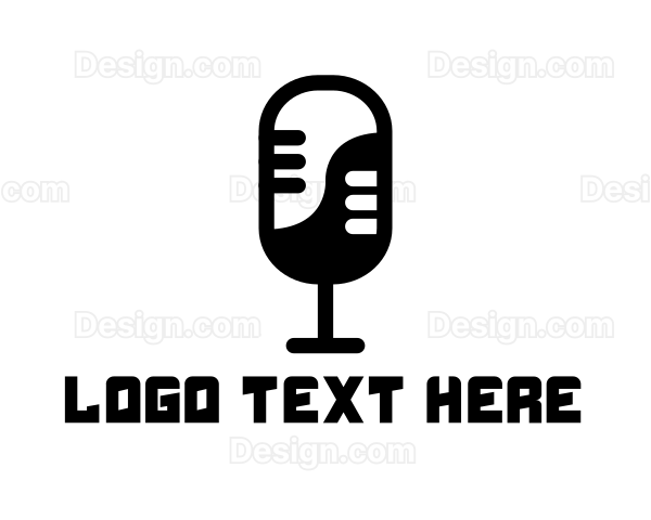 Yin Yang Podcast Radio Microphone Logo