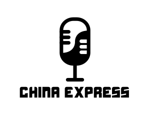 Yin Yang Podcast Radio Microphone logo design