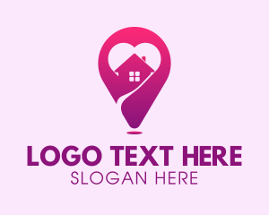 Heart - Love Home Locator logo design