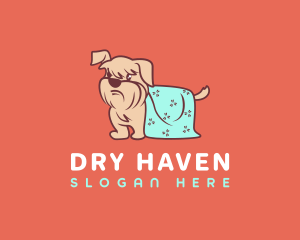 Dog Drying Towel logo design