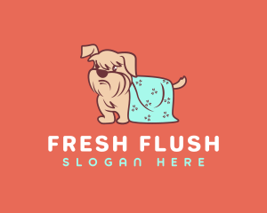 Dog Drying Towel logo design