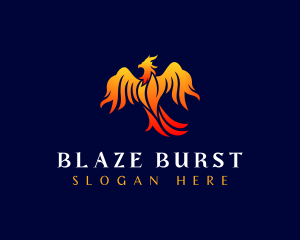 Phoenix Flame Bird logo design