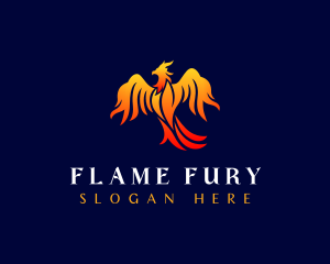 Phoenix Flame Bird logo design