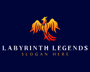 Phoenix Flame Bird logo design